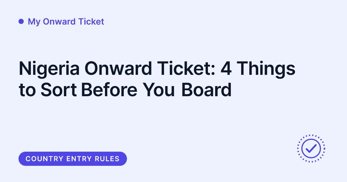 My Onward Ticket - Nigeria onward ticket checks